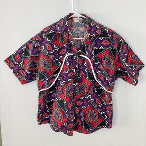 RAFTER Vintage Aztec Print Shirt Size S
